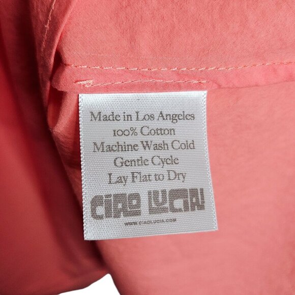 Ciao Lucia Nera Grapefruit Pink Cotton Square Neck Midi Dress Size XS - Picture 8 of 11